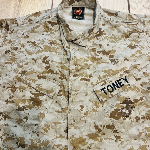 US Marine Corps MCCUU Desert Marpat Blouse Jacket USMC Military Large Long  - Picture 8 of 16